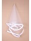 cheap Wedding Veils-One-tier Lace Applique Edge Wedding Veil Elbow Veils with Satin Flower 62.99 in (160cm) Tulle A-line, Ball Gown, Princess, Sheath / Column, Trumpet / Mermaid / Mantilla