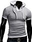 cheap Men&#039;s Casual T-shirts-Men&#039;s T shirt Tee Solid Colored Hooded Black Gray Light gray Dark Gray Red Long Sleeve Casual Tops / Summer / Summer