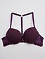 cheap Bras-Women&#039;s Push Up Bras Triangle Cup Solid Colored Others Sexy Wine Black