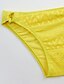 baratos Fatos de Banho de mulher-Mulheres Roupa de Banho Biquíni Tankini roupa de banho Renda Cor Sólida Branco Preto Azul Amarelo Vermelho Triângulo Nadador Fatos de banho Rendas