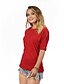 ieftine Tricouri Damă-Pentru femei Mărime Plus Size Tricou Șic Stradă - Mată Roșu Vin / Vară