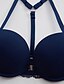 abordables Soutien-gorge-Push-Up Coupe Triangle Femme Couleur Pleine Sexy Autres Vin / Soutien-gorge