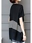 cheap Women&#039;s T-shirts-Women&#039;s T-shirt - Striped Black XXXL
