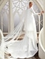 זול שמלות כלה-רשמי שמלות חתונה גזרת A בטו צוואר שרוול 4\3 שובל כנסייה (צ&#039;אפל) סאטן שמלות כלה עם 2024