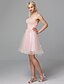 cheap Special Occasion Dresses-A-Line Sweetheart Neckline Short / Mini Lace / Tulle Cocktail Party Dress with Appliques / Pearls by TS Couture®