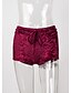 cheap Plus Size Bottoms-Women&#039;s Weekend Slim Shorts Pants Solid Colored Black Blushing Pink Wine S M L