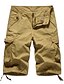 cheap Cargo Shorts-Men‘s Bootcut Shorts Tactical Cargo Daily Pants Solid Colored Knee Length Blue Army Green Light Brown Khaki Light gray / Spring / Summer