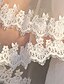 preiswerte Hochzeitsschleier-Zweischichtig Netz / Kopfbedeckungen / Akzent dekorativen Hochzeitsschleier Fingerspitzenlange Schleier mit Franse / Farbaufsatz 31,5 in (80cm) POLY / Spitze / Tüll / Engelschnitt / Wasserfall