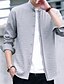 cheap Men&#039;s Shirts-Men&#039;s Shirt Solid Colored Long Sleeve Daily Tops Gray White Black / Stand Collar / Sleeveless