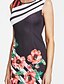 cheap Print Dresses-Women&#039;s Floral Daily / Holiday / Beach Bodycon Dress White, Print Summer White Black M L XL