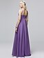 cheap Bridesmaid Dresses-Sheath / Column Bridesmaid Dress Spaghetti Strap Sleeveless Maternity Floor Length Chiffon with Criss Cross