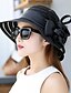 cheap Hats-Women&#039;s Elegant &amp; Luxurious Party Wedding Street Party Hat Floral Ruffle Black White Hat Portable Sun Protection Breathable / Yellow / Red / Gray / Fall / Winter
