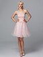 cheap Special Occasion Dresses-A-Line Sweetheart Neckline Short / Mini Lace / Tulle Cocktail Party Dress with Appliques / Pearls by TS Couture®