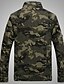 cheap Men&#039;s Jackets &amp; Coats-Men&#039;s Jacket Daily Military Stand Print Regular Color Block Long Sleeve Cotton Army Green / Khaki M / L / XL