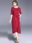 cheap Women&#039;s Dresses-Women&#039;s Holiday / Going out Basic / Street chic Loose Shift Dress - Solid Colored Summer Fuchsia Wine L XL XXL