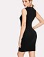 billige Women&#039;s Dresses-Women&#039;s Bodycon Short Mini Dress Black Sleeveless One Shoulder Skinny S M L XL / High Waist / Sexy