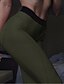levne Sexy bodyčka-Dámské Denní Sportovní Jednoduché Legging Jednobarevné Plisé Středně vysoký pas Černá Armádní zelená S M L