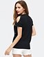 preiswerte T-Shirts für Damen-Damen Druck T-shirt - Baumwolle Alltag Weiß / Schwarz