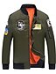 cheap Men&#039;s Jackets &amp; Coats-Men&#039;s Jacket Daily Basic Stand Print Regular Geometric Long Sleeve Cotton Black / Army Green / Royal Blue M / L / XL