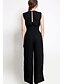 cheap Women&#039;s Jumpsuits &amp; Rompers-Women&#039;s Daily Basic V Neck Black Wide Leg Jumpsuit, Solid Colored XL XXL XXXL Sleeveless Summer