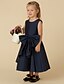 preiswerte Kleider für die Blumenmädchen-A-Linie Tee-Länge Blumenmädchenkleid Süßes Ballkleid Taft mit Schleife(n) Fit 3-16 Jahre