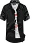 Недорогие Мужские рубашки-Муж. Рубашка Классический Геометрический принт / С короткими рукавами