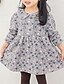 cheap Baby Girls&#039;  Dresses-Baby Girls&#039; Street chic Floral Long Sleeve Cotton Dress / Toddler