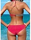 cheap Bikinis-Women&#039;s Swimwear Bikini Plus Size Swimsuit Color Block Black Yellow Pink Red Blue Halter Neck Bathing Suits Basic