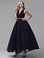 cheap Prom Dresses-A-Line Elegant Dress Wedding Guest Cocktail Party Ankle Length Sleeveless V Wire Spandex with Sash / Ribbon 2023