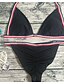 cheap Bikinis-Women&#039;s Basic Strap White Black Red Triangle Thong Bikini Swimwear - Solid Colored Backless S M L White / Sexy