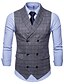 cheap Vests-Polester / Cotton Blend / Cotton Business / Daily Wear Work / Casual Plaid / Classic / Vintage