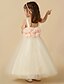 cheap Flower Girl Dresses-Sheath / Column Knee Length Flower Girl Dress Cute Prom Dress Tulle with Flower Fit 3-16 Years