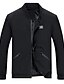 cheap Men&#039;s Jackets &amp; Coats-Men&#039;s Daily Basic Fall &amp; Winter Regular Jacket, Solid Colored Stand Long Sleeve Polyester Blue / Black XXXXXL / XXXXXXL / 8XL