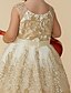 abordables Robes demoiselles d&#039;honneur-Princesse Mi-long Robe de Demoiselle d&#039;Honneur Fille Mariage Jolie robe de bal Dentelle avec Ceinture Ajustement 3-16 ans