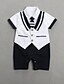 cheap Baby Boys&#039; One-Piece-Baby Boys&#039; Active Daily / Birthday Solid Colored Short Sleeves Cotton Romper White