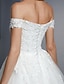 baratos Vestidos de Casamento-Noivado Formal Vestidos de noiva Cauda Corte De Baile Manga Curta Ombro a Ombro Renda Com Miçangas Apliques 2023 Vestidos de noiva