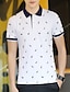 cheap Men&#039;s Polos-Men&#039;s Daily Work Shirt - Animal Shirt Collar White / Short Sleeve