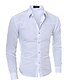 cheap Men&#039;s Shirts-Men&#039;s Work Business Shirt - Solid Colored White / Long Sleeve