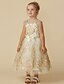 cheap Flower Girl Dresses-Princess Knee Length Flower Girl Dress Wedding Cute Prom Dress Lace with Belt Fit 3-16 Years