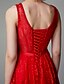 cheap Special Occasion Dresses-A-Line Jewel Neck Tea Length Lace / Satin Dress with Beading / Bow(s) by TS Couture®