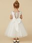 זול שמלות לילדות פרחים-נסיכה באורך הקרסול שמלה לנערת הפרחים  חתונה שמלת נשף חמודה סאטן עם פפיון(ים) מתאים 3-16 שנים