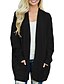 cheap Women&#039;s Sweaters-Women&#039;s Going out Solid Colored Long Sleeve Regular Cardigan Sweater Jumper, V Neck Black / Yellow / Green S / M / L