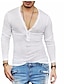 ieftine Tricouri casual pentru bărbați-Bărbați Cămașă Tricou Tricou cu maneca lunga Grafic Simplu V Adânc Normal Manșon Lung Îmbrăcăminte In Muşchi Esențial