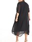 cheap Women&#039;s Dresses-Women&#039;s Daily Basic Tunic Dress Summer Black XL XXL XXXL