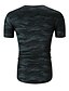 voordelige Heren T-shirts &amp; tanktops-Heren camouflage T-shirt - Katoen Standaard Dagelijks Ronde hals blauw / Rood / Klaver / Zomer / Korte mouw