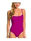 cheap Women&#039;s Swimwear &amp; Bikinis-Women&#039;s Plus Size Sporty Basic Strap Purple Fuchsia Royal Blue Bandeau Cheeky One-piece Swimwear - Solid Colored Peplum XXXL XXXXL XXXXXL Purple / Sexy