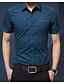 baratos Men&#039;s Shirts-Men&#039;s Basic Shirt - Solid Colored / Short Sleeve