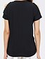 preiswerte T-Shirts für Damen-Damen Druck T-shirt - Baumwolle Alltag Weiß / Schwarz