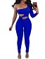 cheap Women&#039;s Jumpsuits &amp; Rompers-Women&#039;s Daily Sophisticated One Shoulder Wine Blue Black Slim Jumpsuit Onesie, Solid Colored Cut Out S M L High Waist Sleeveless Spring Summer / Sexy