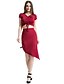 cheap Women&#039;s Two Piece Sets-Women&#039;s Club Slim Set - Solid Colored Skirt V Neck / Sexy